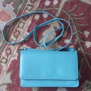 MATT & NAT Baby Blue Faux Leather Crossbody Bag